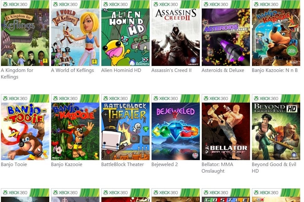 Xbox One list of Xbox 360 backwards compatibility games revealed